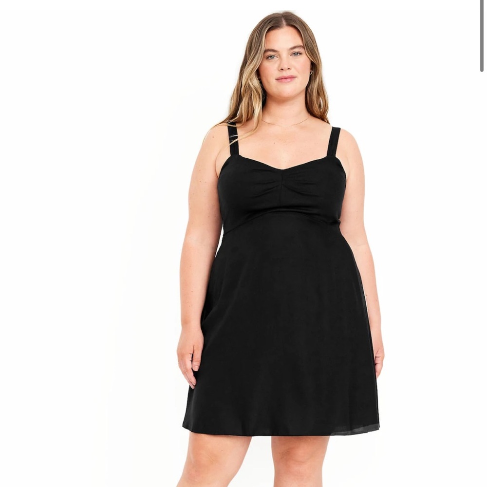 Old Navy Black Fit & Flare Crepe Dress Plus 3x